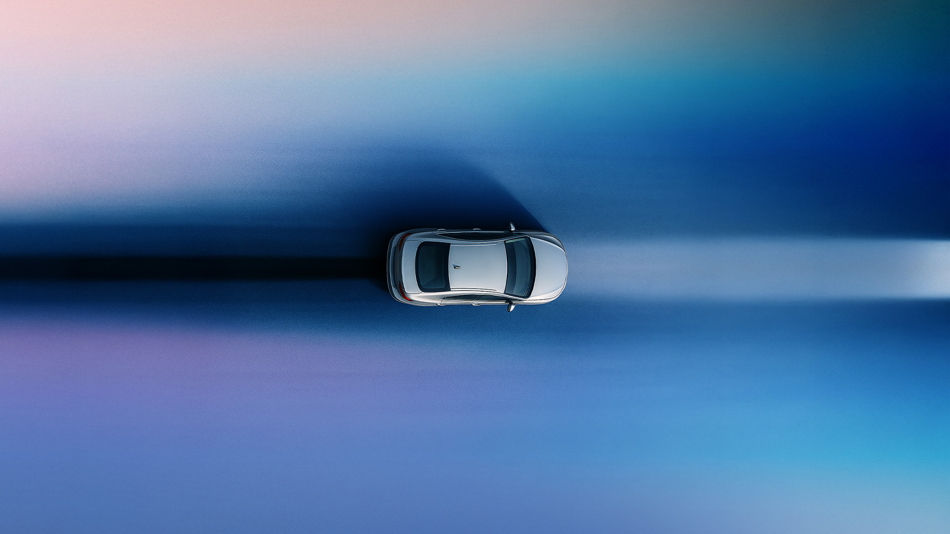 Véhicule électrique vu du dessus